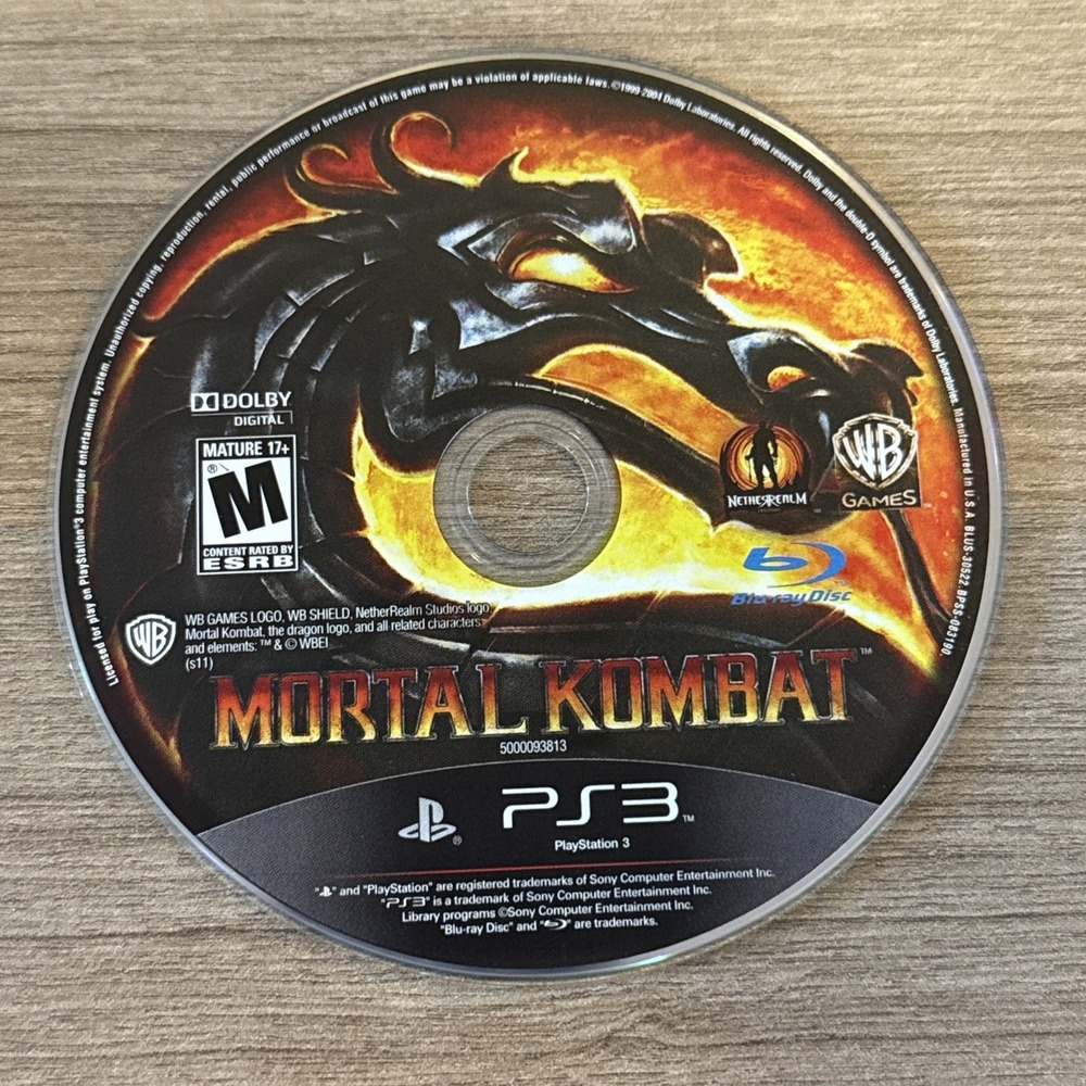Mortal‎ Kombat (Sony PlayStation 3, 2011) DISC ONLY